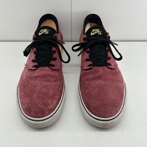 Nike SB Suede Low Top Sneakers Size 10.5 Men Casual Burgundy Shoes